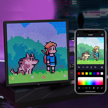 64x64 RGB LED Pixel Art Display with App Control by HitMyNeed