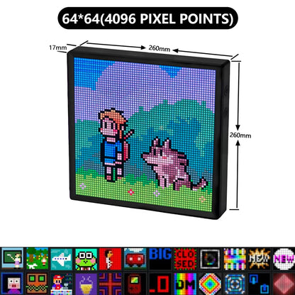 64x64 RGB LED Pixel Matrix Bluetooth Smart Display by HitMyNeed
