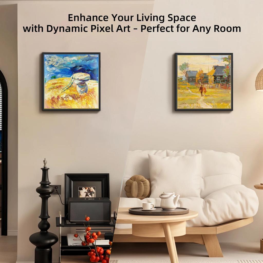 64x64 WiFi LED Pixel Art Panel with App & Cloud Display by HitMyNeed