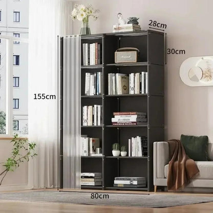 6/5 Layer Dustproof Wardrobe with Open Bookshelf by HitMyNeed