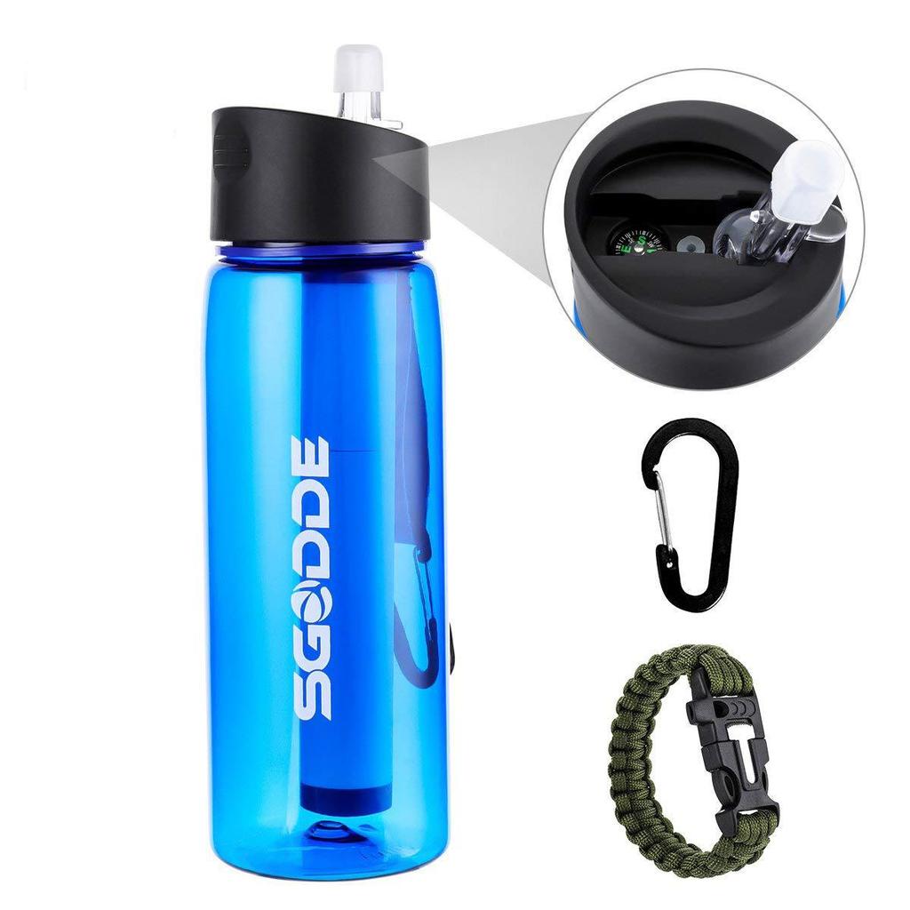 650ml Camping Water Bottle with Built-In Filter by HitMyNeed