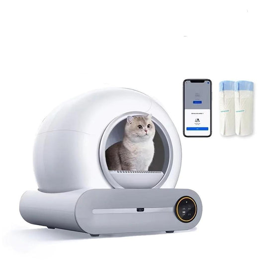 65L Automatic Smart Self-Cleaning Enclosed Cat Litter Box by HitMyNeed