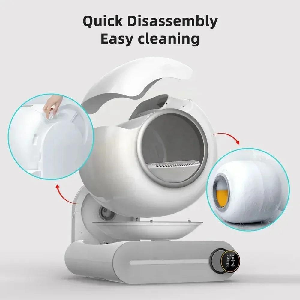 65L Automatic Smart Self-Cleaning Enclosed Cat Litter Box by HitMyNeed