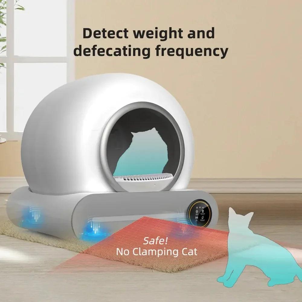 65L Automatic Smart Self-Cleaning Enclosed Cat Litter Box by HitMyNeed