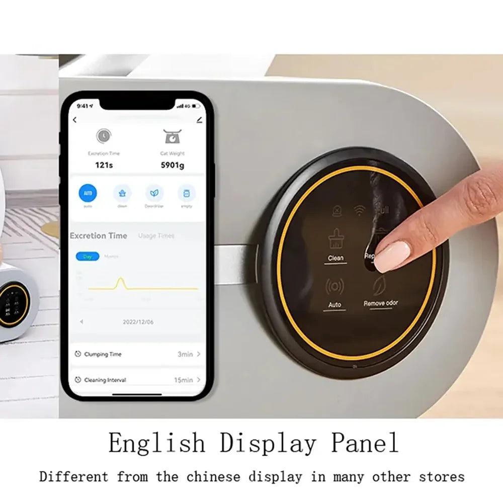 65L Automatic Smart Self-Cleaning Enclosed Cat Litter Box by HitMyNeed