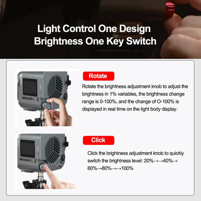 65W Bi-Color Portable LED Video Light 2700-6500K by HitMyNeed