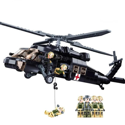 692PCS UH-60L Medical Rescue Black Hawk Block Set by HitMyNeed