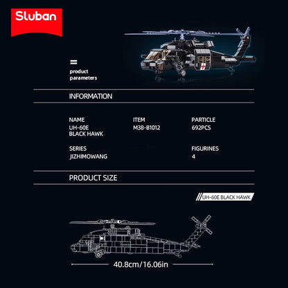 692PCS UH-60L Medical Rescue Black Hawk Block Set by HitMyNeed