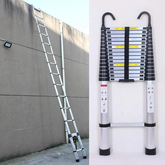 6.2m Telescopic Ladder with Hooks & Non‑Slip Feet by HitMyNeed