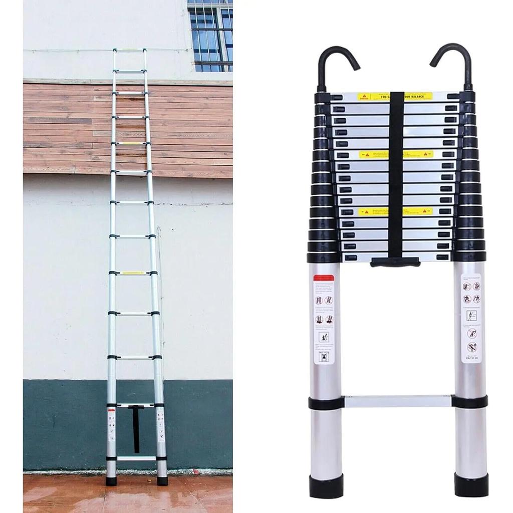 6.2m Telescopic Ladder with Hooks & Non‑Slip Feet by HitMyNeed