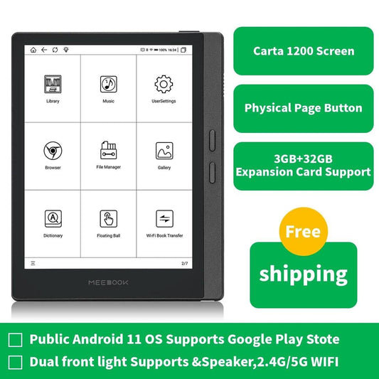 6.8" Ereader 300 PPI Android 11 with 3GB RAM by HitMyNeed