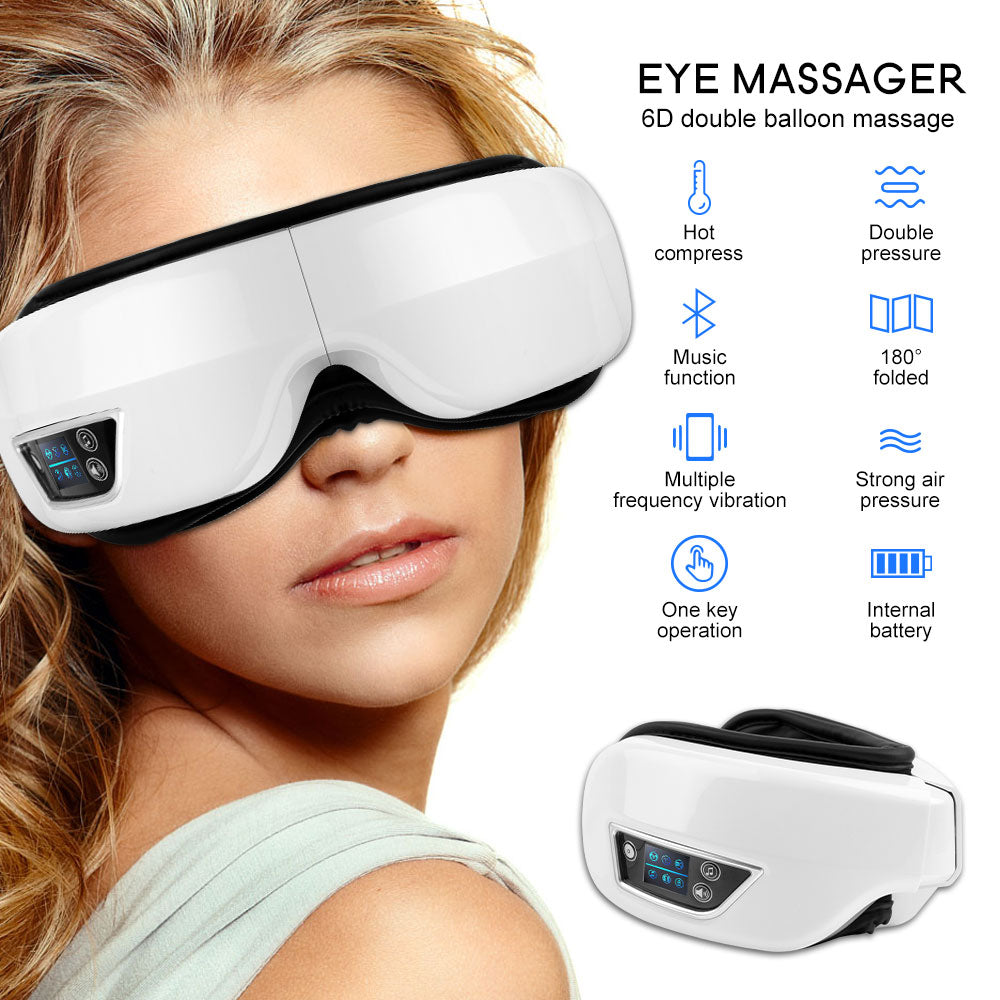 6D Smart Eye Massager with Heat and Bluetooth Music by HitMyNeed