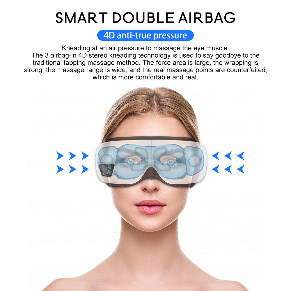 6D Smart Eye Massager with Heat and Bluetooth Music by HitMyNeed
