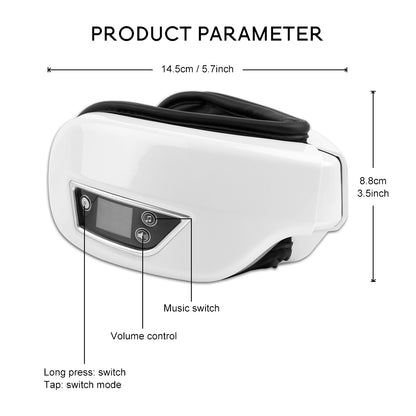 6D Smart Eye Massager with Heat and Bluetooth Music by HitMyNeed
