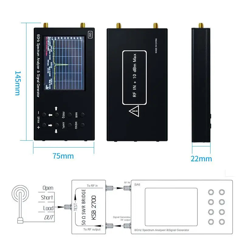 6GHz Portable Spectrum Analyzer & Tracking Generator by HitMyNeed