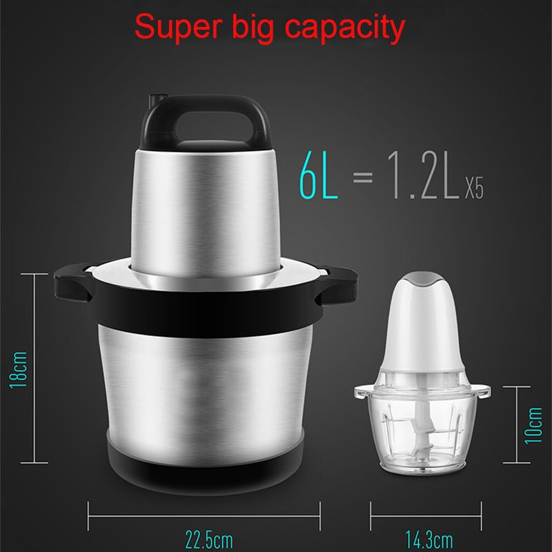 6L Heavy-Duty Food Grinder & Kitchen Food Processor by HitMyNeed