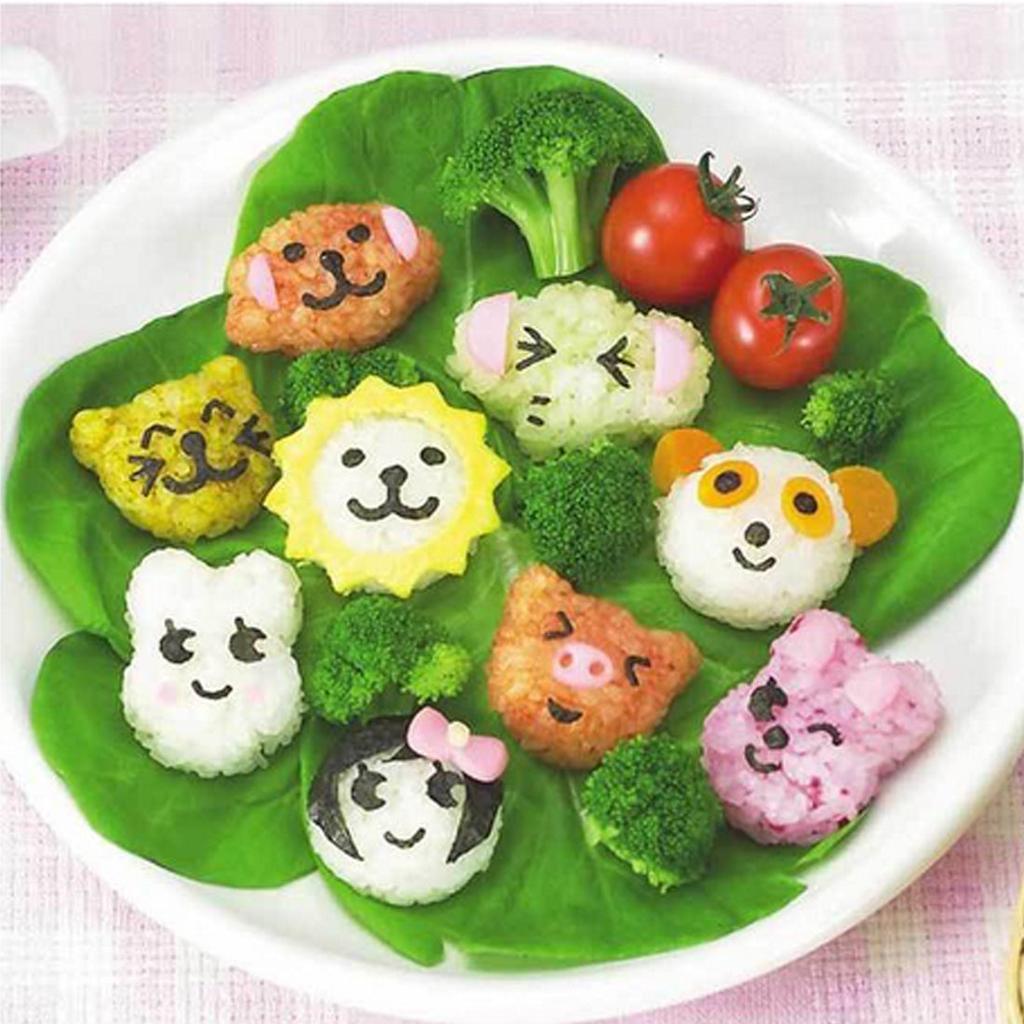 6pc 3D Cartoon Food Mold Set for Kids Meals by HitMyNeed