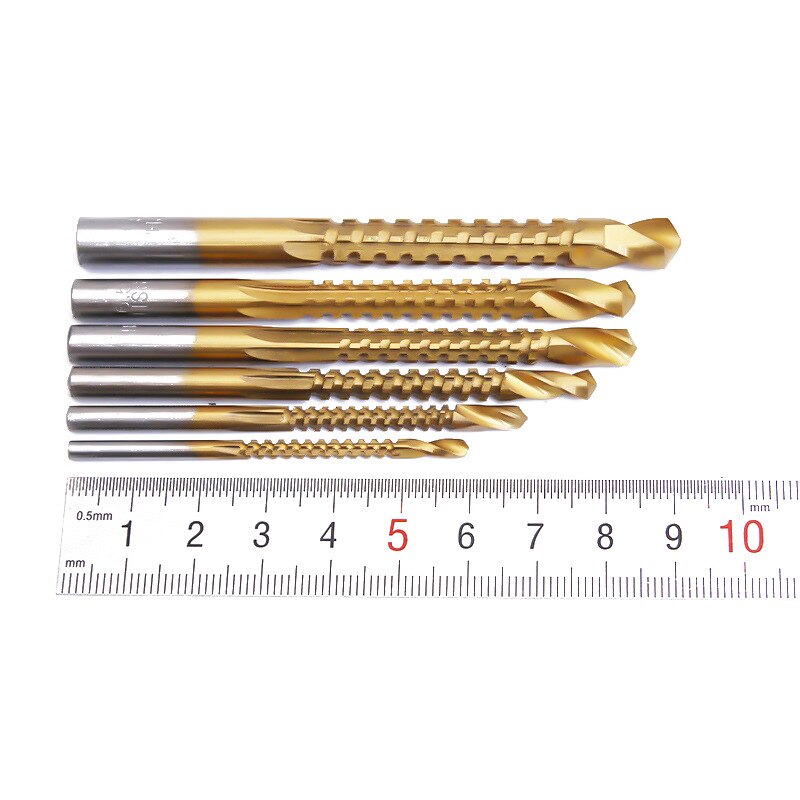 6pc Cobalt Spiral Drill Bit Set (3-8mm) by HitMyNeed