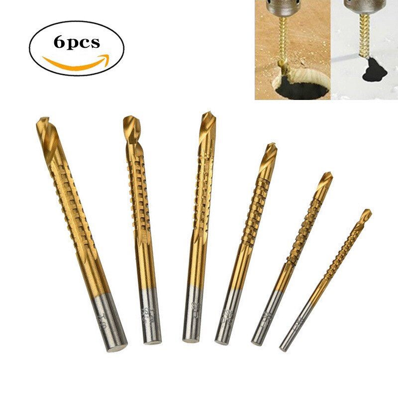6pc Cobalt Spiral Drill Bit Set (3-8mm) by HitMyNeed