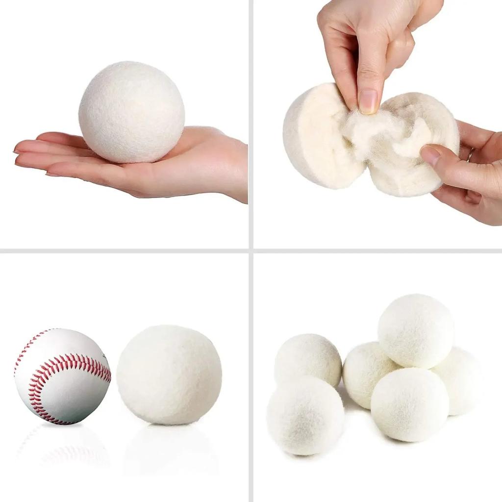 6pcs Wool Dryer Balls Reusable Laundry Softener 5cm by HitMyNeed