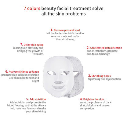 7-Color LED Face Mask Light Therapy Device by HitMyNeed