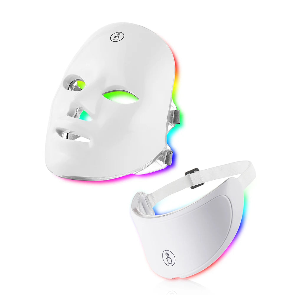 7 Color LED Face & Neck Light Therapy Mask by HitMyNeed