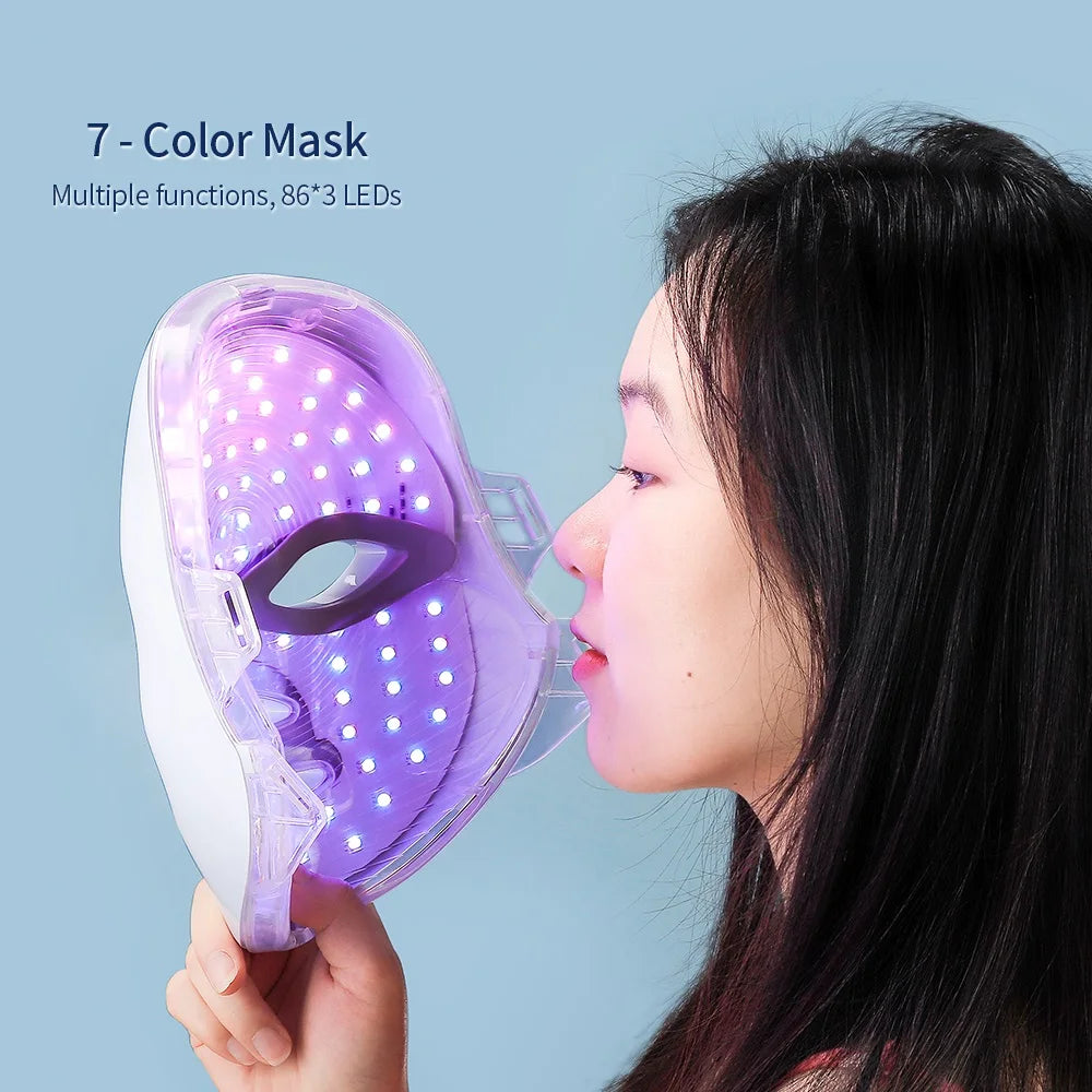 7 Color LED Face & Neck Light Therapy Mask by HitMyNeed