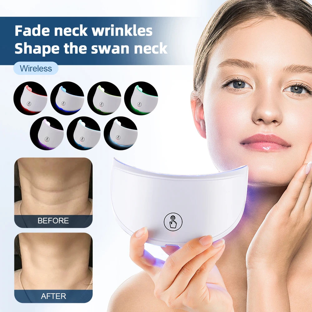 7 Color LED Face & Neck Light Therapy Mask by HitMyNeed
