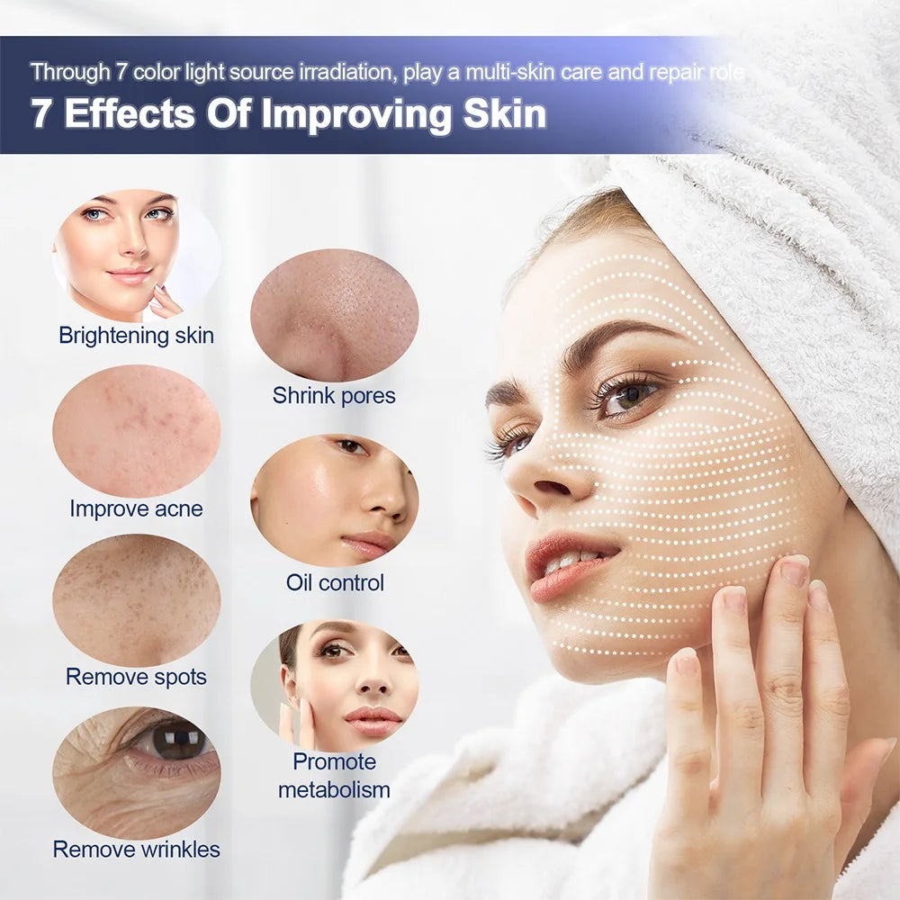 7-Color LED PDT Face & Body Light Therapy Machine by HitMyNeed