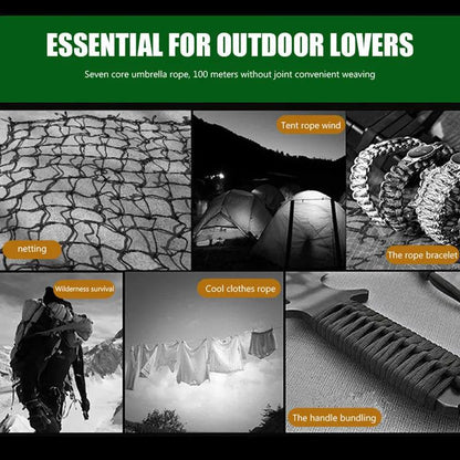 7-Core 550 Paracord 4mm Outdoor Survival Rope by HitMyNeed