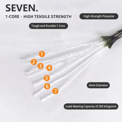 7 Core 550 Paracord Rope 4mm for Outdoor Use by HitMyNeed