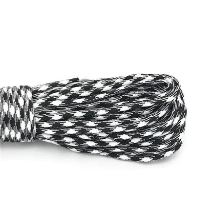 7 Core 550 Paracord Rope 4mm for Outdoor Use black-and-white by HitMyNeed