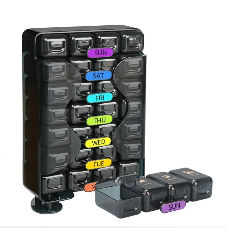 7-Day Pill Organizer with 3 Daily Compartments by HitMyNeed