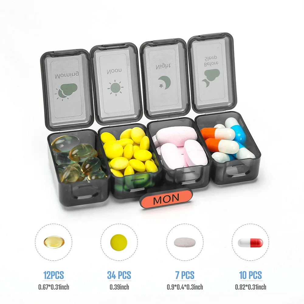 7-Day Pill Organizer with 3 Daily Compartments by HitMyNeed