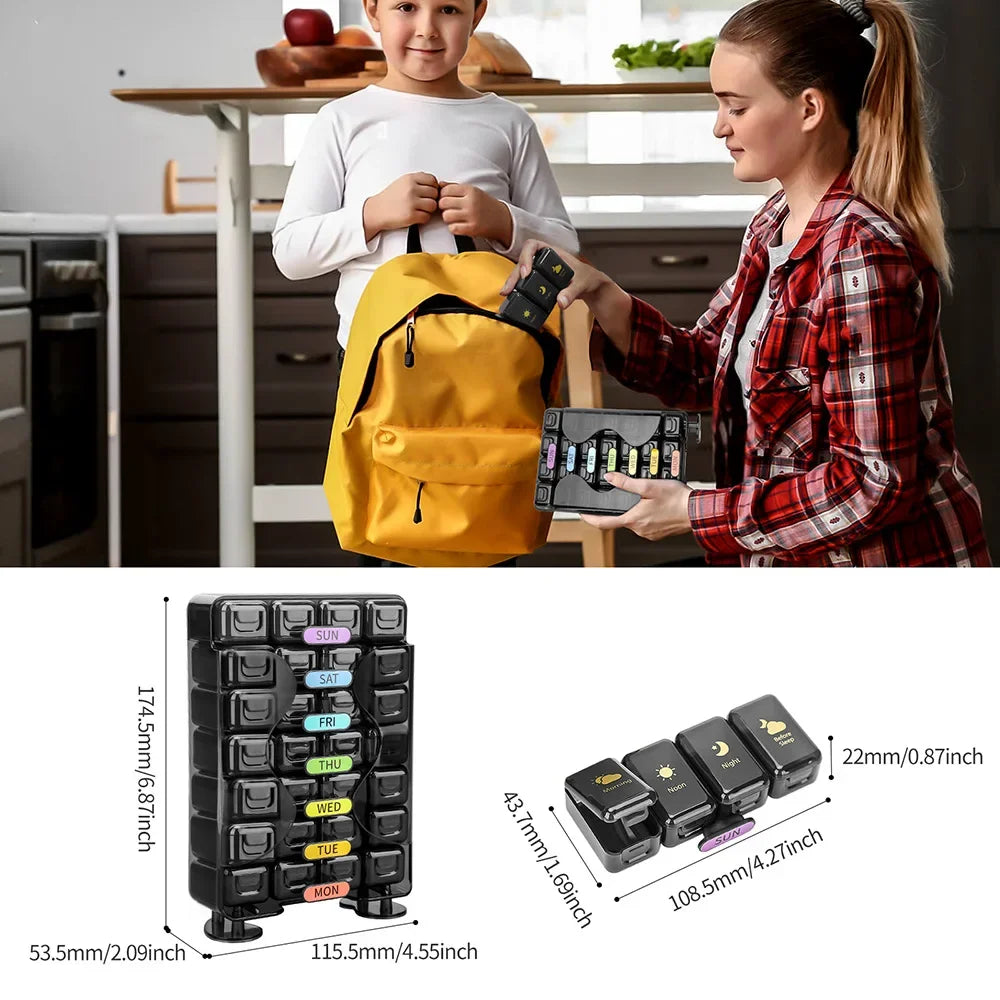 7-Day Pill Organizer with 3 Daily Compartments by HitMyNeed
