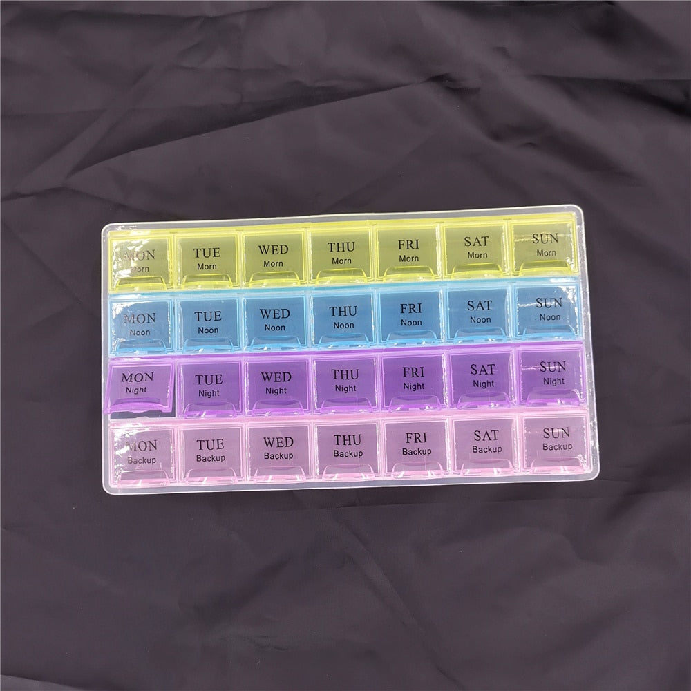 7 Day Pill Organizer with 4 Daily Compartments by HitMyNeed