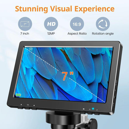 7" Digital Microscope 12MP 1200X with 7" LCD Screen by HitMyNeed