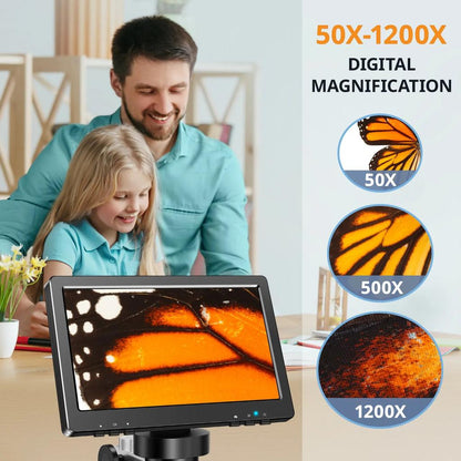 7" Digital Microscope 12MP 1200X with 7" LCD Screen by HitMyNeed