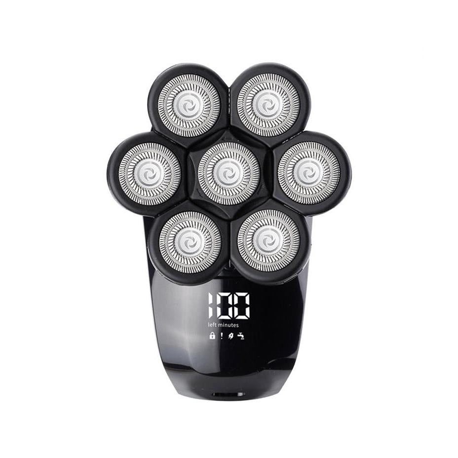 7-Head Rechargeable Electric Bald Head Shaver for Men by HitMyNeed