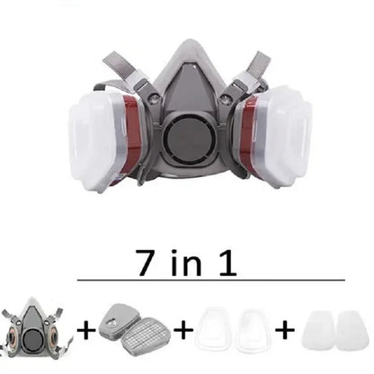 7-in-1 6200 Reusable Half Face Respirator Mask Set by HitMyNeed