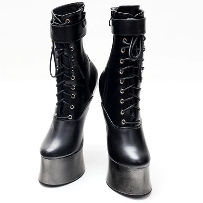 7 Inch Heel Ponyplay Ankle Platform Boots by HitMyNeed