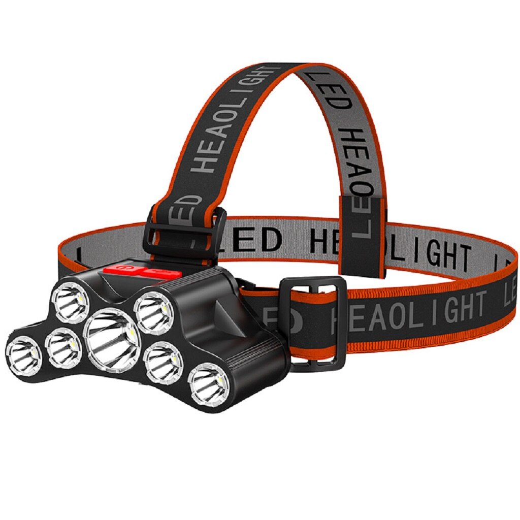 7-LED Rechargeable Waterproof Headlamp, 4 Modes by HitMyNeed