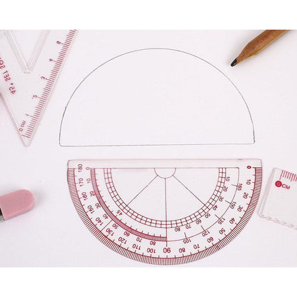 7-Piece Geometry & Drawing Tool Set for School by HitMyNeed