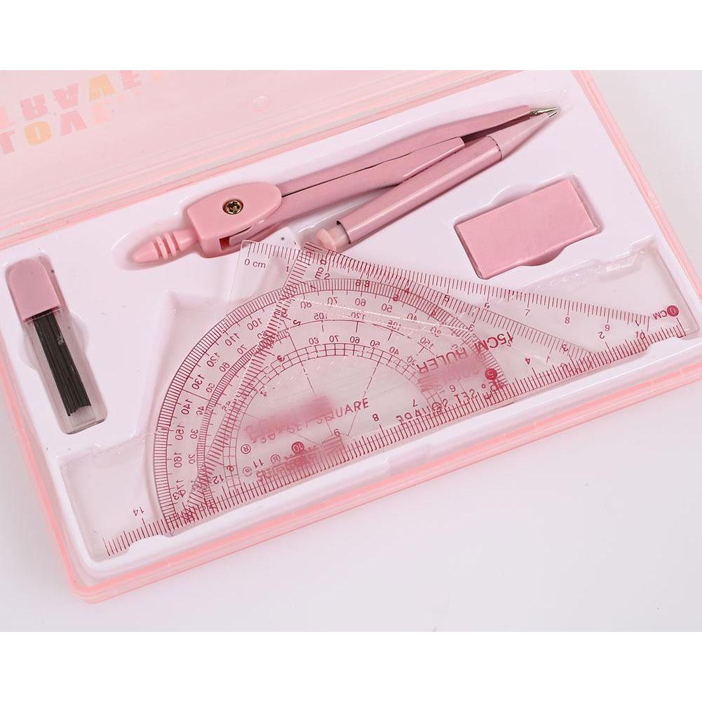 7-Piece Geometry & Drawing Tool Set for School by HitMyNeed