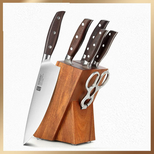 7-Piece German 1.4116 Stainless Steel Kitchen Knife Set by HitMyNeed