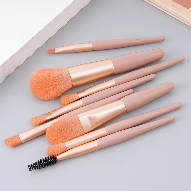 7-Piece Pink Makeup Brush Set for Face & Eyes by HitMyNeed