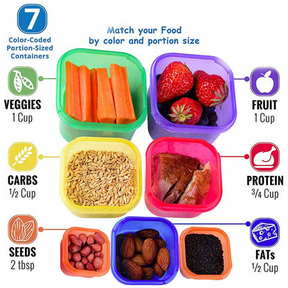 7-Piece Portion Control Container Set by HitMyNeed