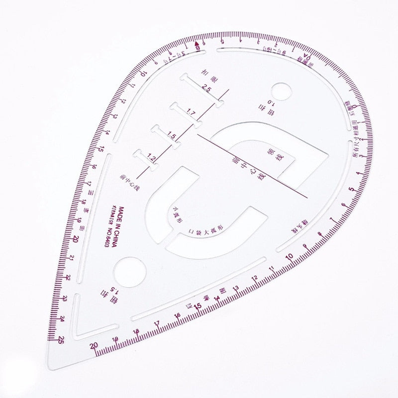 7-Piece Sewing Ruler & Measuring Kit with Marking Wheel by HitMyNeed