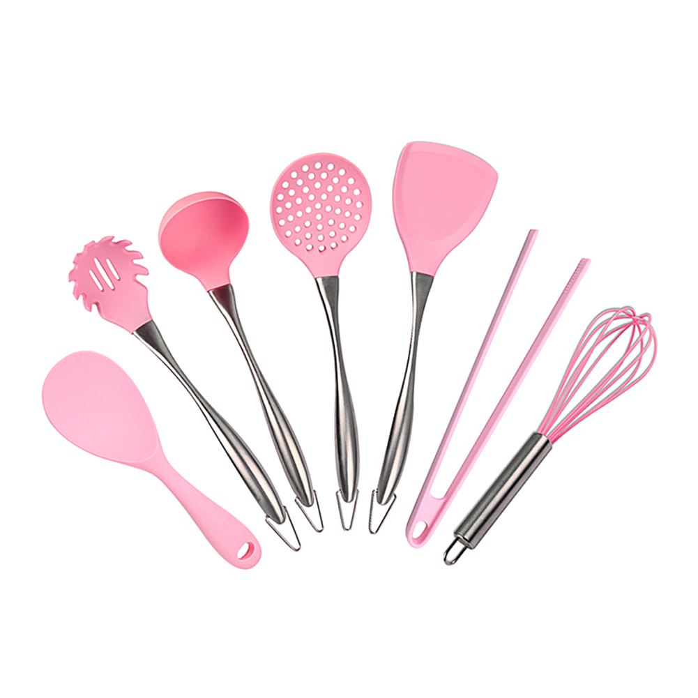 7-Piece Silicone & Stainless Steel Kitchen Utensil Set by HitMyNeed
