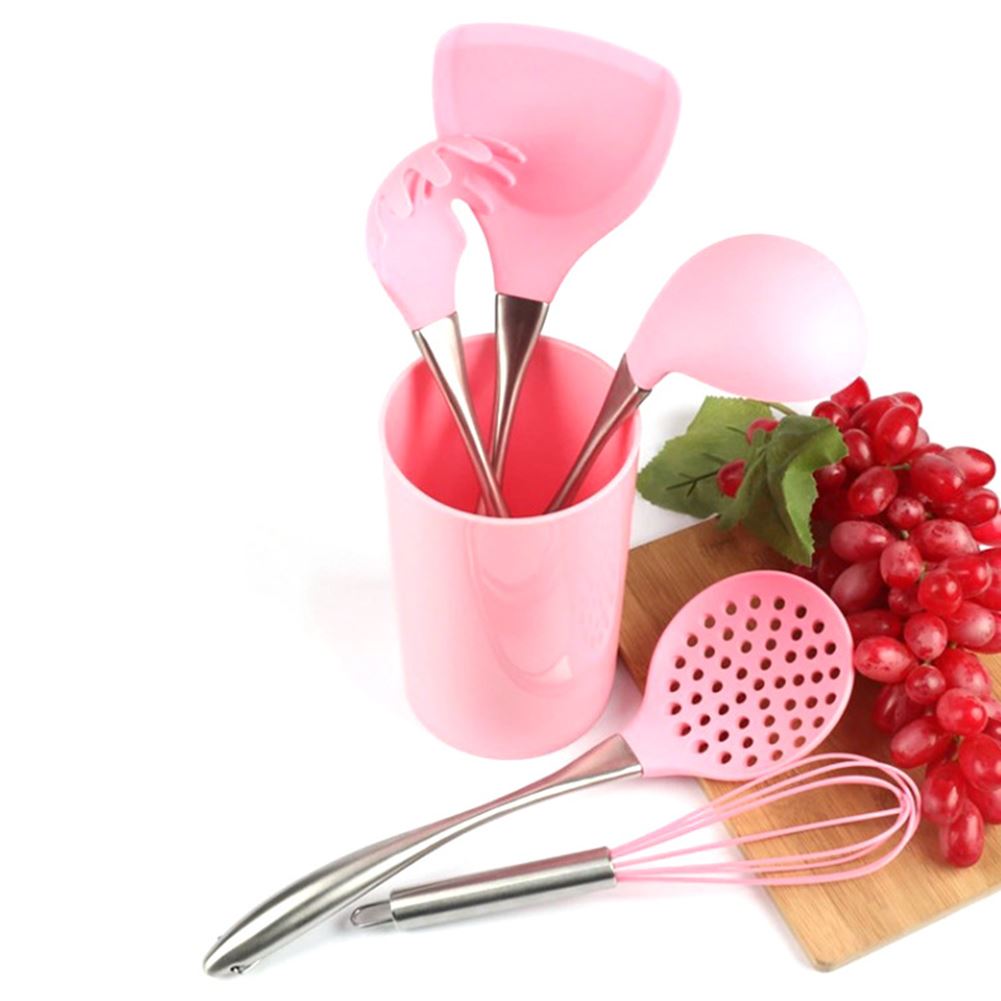7-Piece Silicone & Stainless Steel Kitchen Utensil Set by HitMyNeed